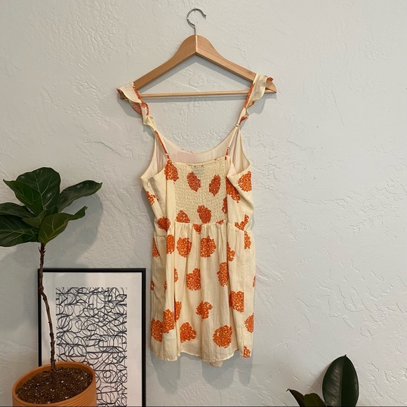 Linen-Feel Yellow Floral Romper - Picture 5 of 8